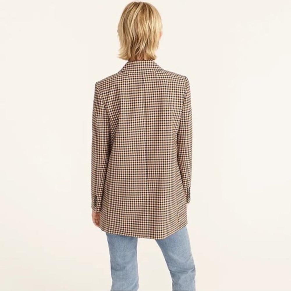 NWOT J. Crew Alfie Blazer in Honey Plaid Italian Wool Stretch Relaxed Fit Size 6 - Picture 7 of 16